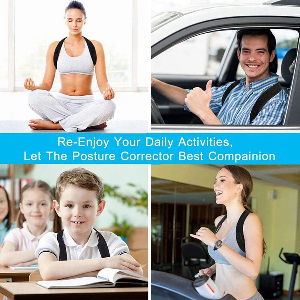 1Pcs Adjustable Posture Corrector Preventing Humpback Protection Spine Pain Relief Correction Belt Women Men Back Shoulder Support