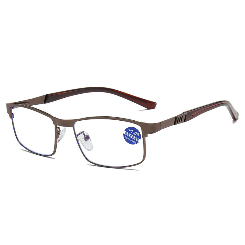 Retro Square Reading Glasses Business Style Metal Frame Eyeglasses For Daily Use Men Women Presbyopia Glasses With Grade +1.0~+4.0 Parents GIft