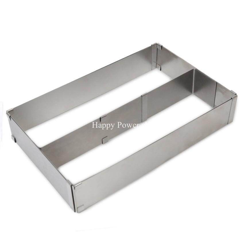 Hạnh Phúc Điện shop Bán Có Thể Điều Chỉnh Khả Năng Mở Rộng Hình Chữ Nhật Inox Mousse Cakemold Vòng Dụng Cụ Nướng Bánh