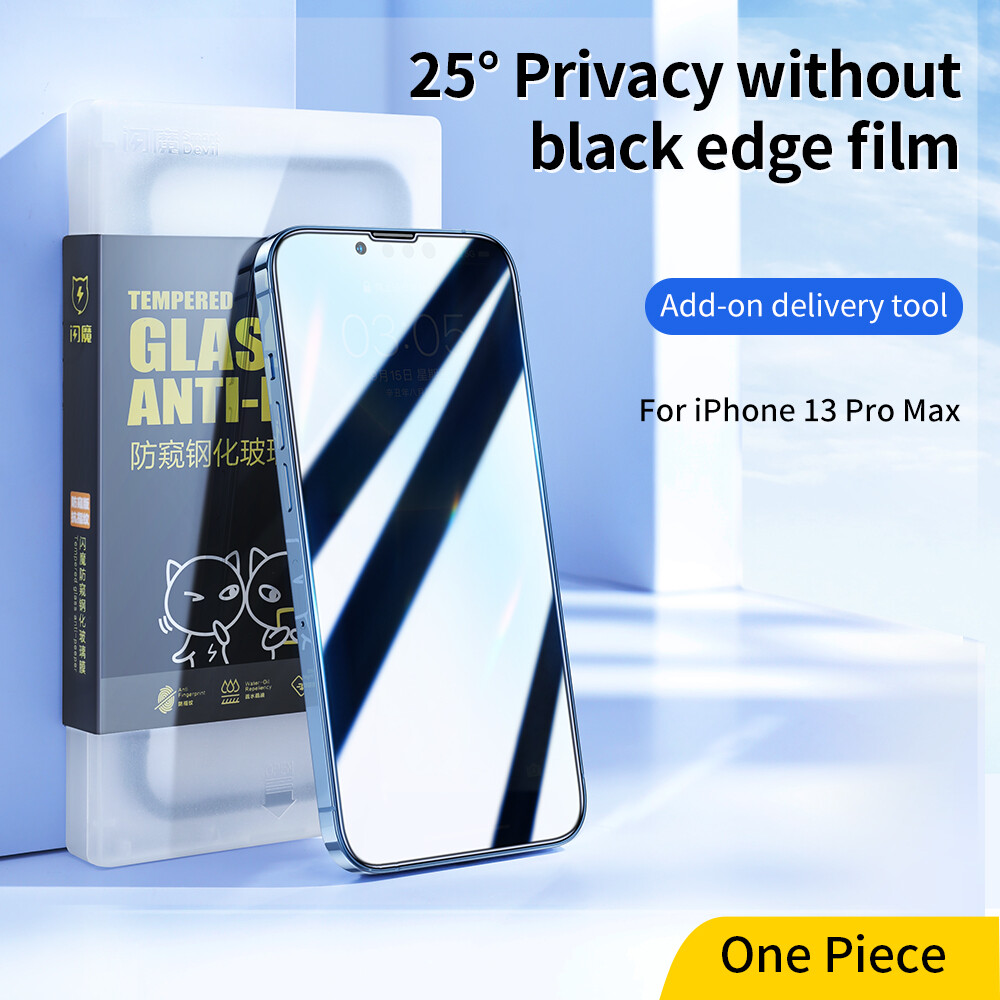 SmartDevil 25° Privacy Screen Protector for iPhone 13 Pro max iPhone 14 Pro max iPhone 15 Pro Max 14 Plus iPhone 12 Pro Max 11 Pro max XR XS iPhone 17e 16e Mobile Phone Non Full Coverage Tempered Glass Film Anti-peeping Anti-fingerprint Phone Film