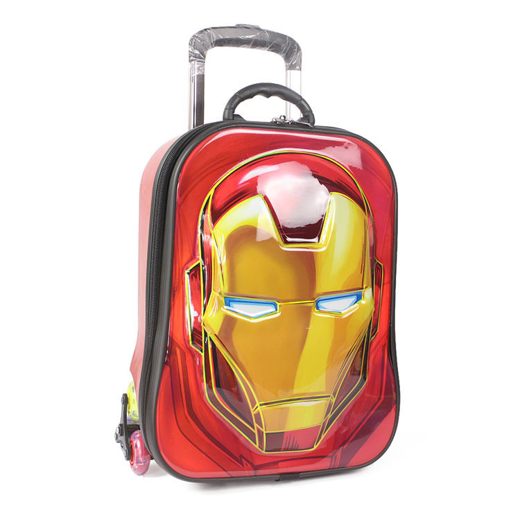 iron man trolley school bag