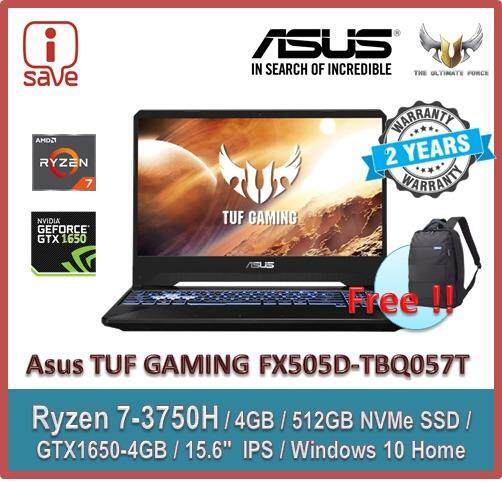 ASUS Gaming Laptop TUF FX505D-TBQ057T 15.6 FHD IPS Black (Ryzen 7 3750H,4GB,512GB,GTX1650,Win10) Malaysia