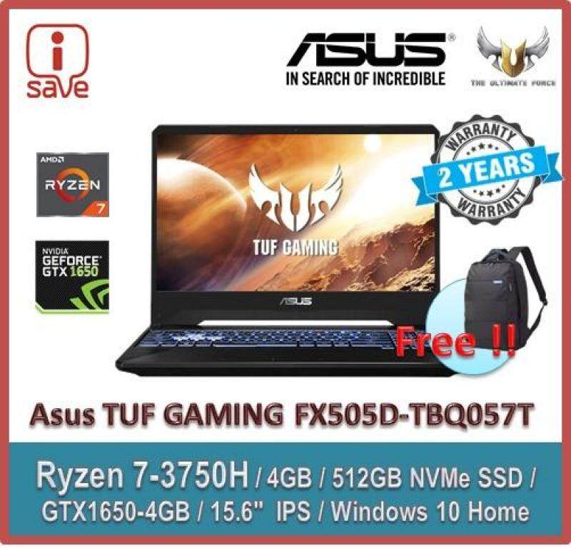 ASUS Gaming Laptop TUF FX505D-TBQ057T 15.6 FHD IPS Black (Ryzen 7 3750H,4GB,512GB,GTX1650,Win10) Malaysia