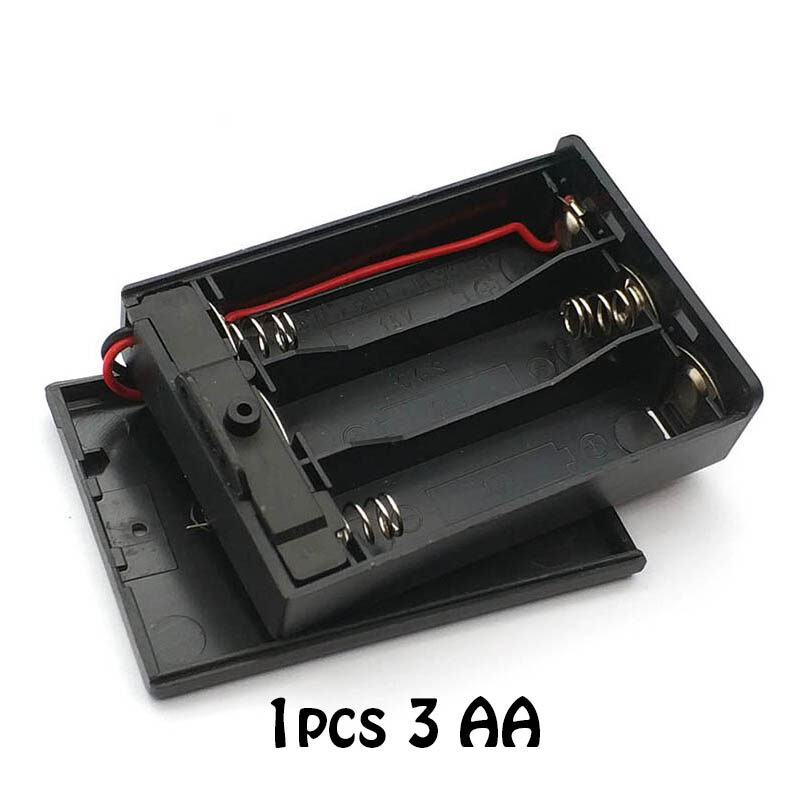 1pcs aa battery holder box case with holder box case switch diy 3 slot aa battery