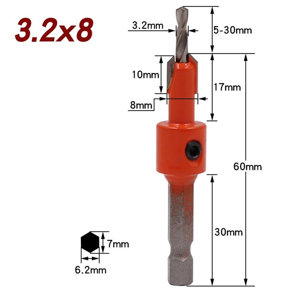 Countersink Drill Bit Woodworking Hex Shank Countersink Drill Bit Salad Drill Step Drill Bit