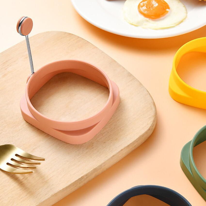 1 Cái Khuôn Trứng Chiên Khuôn Ốp La Tiện Lợi Hình Tròn Hai Mặt Công Cụ Silicone Khuôn Bánh Kếp Khuôn Chảo Rán Phụ Kiện