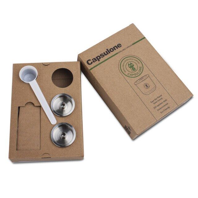 Metal stainless steel refillable reusable capsule pod fit for illy coffee machine