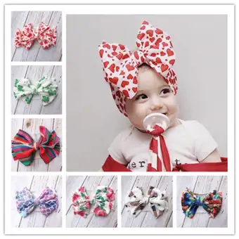 baby girl big bow headband