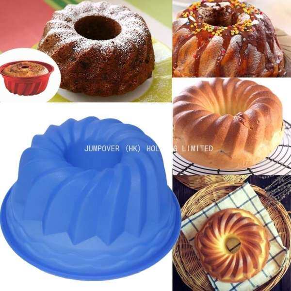 JUMPOVER (HK) GIỮ GIỚI HẠN Dẻo Silicone Dạng Xoáy Bundt Vòng Chảo Bánh Hình Bánh Mì Bánh Ngọt Khuôn Traybaking Khuôn Mẫu