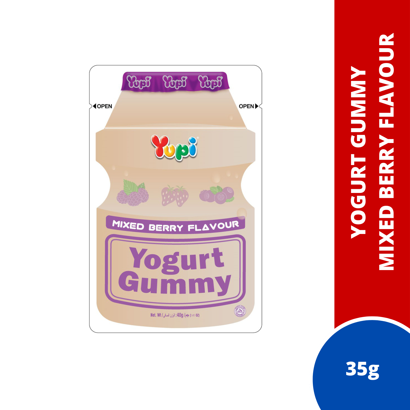 Yupi Mixed Berries Yogurt Gummy (35g) Lazada