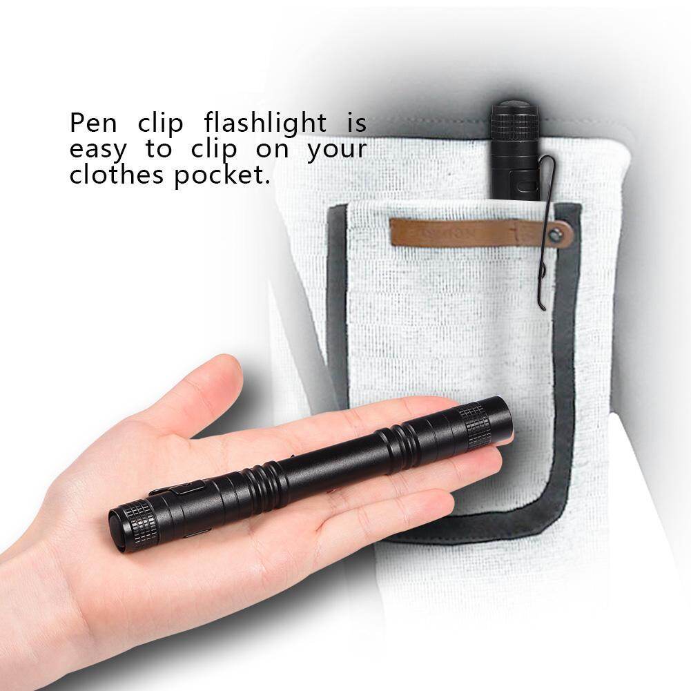 Mini Xách Tay LED Pen Clip Pocket Đèn Pin Ánh Sáng Cao Torch Đèn Pin
