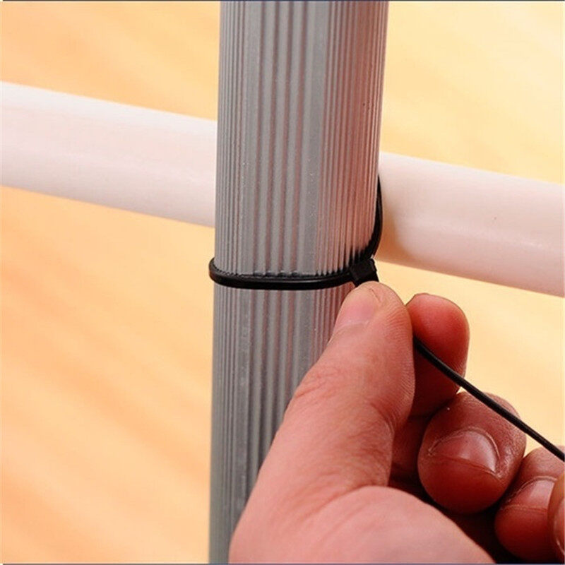 100pcs tự khóa Dây buộc cáp bằng ni lông dây đai dây có thể điều chỉnh quan hệ buộc vòng lặp văn phòng nhà cửa hội thảo bền dây nhựa quan hệ