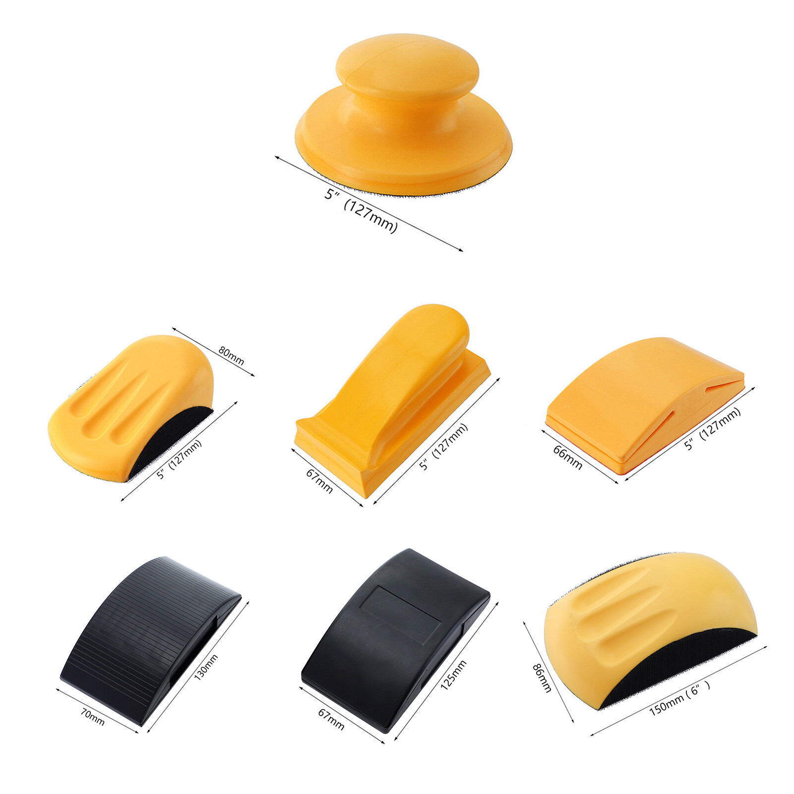 Farfi Hand Sanding Block Ergonomic Design Professional Sandpaper Backing Pad