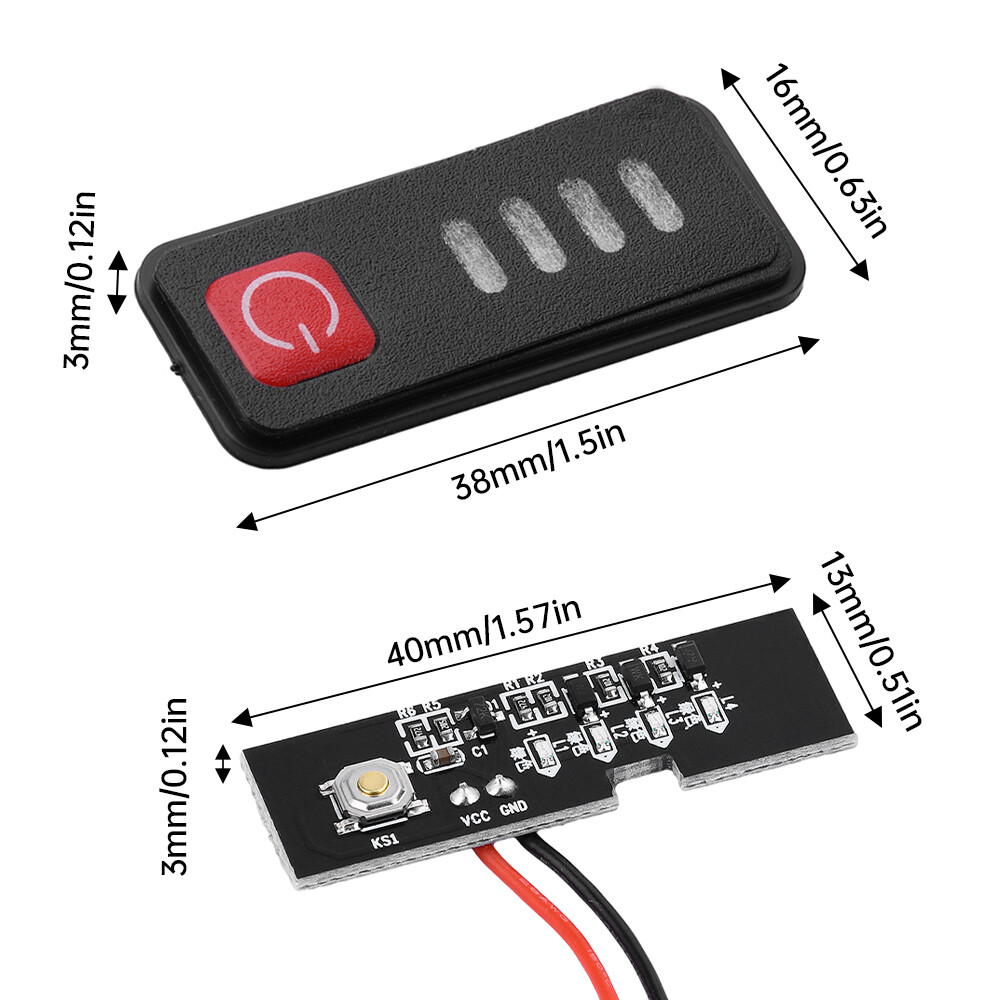 Shockley 5S 18V 21V Battery Capacity Indicator Module with Power Display and Battery Shell Battery Level Indicator Tester LED Display for 5S