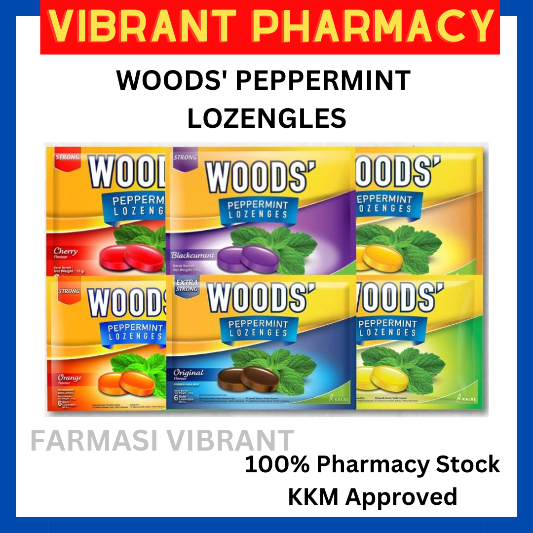 Woods' Peppermint Drops Lozenges Sugar Free Original / Lemon 6's 