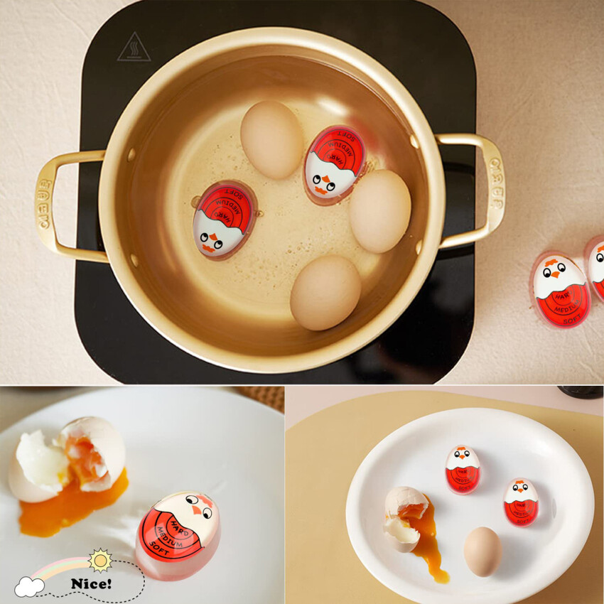 Egg Timer Color-Changing For Boiling Eggs Soft Hard Boiled Egg Perfectly Every Time No BPA Safe Easy-To-Read And Fun No More Guesswork