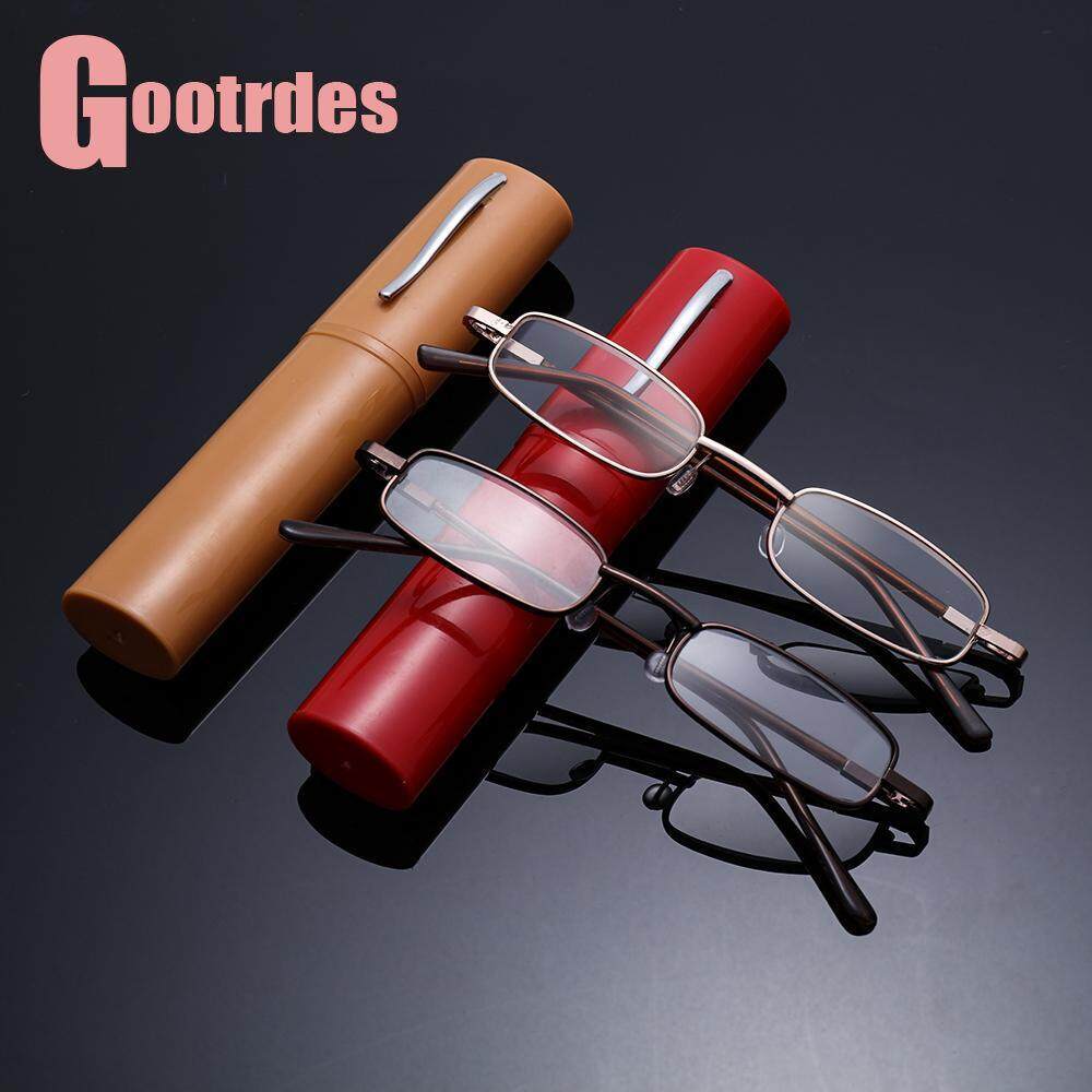 Slim Reading Glasses With Tube Case Portable Lightweight Readers Glasses For Men Women Mini