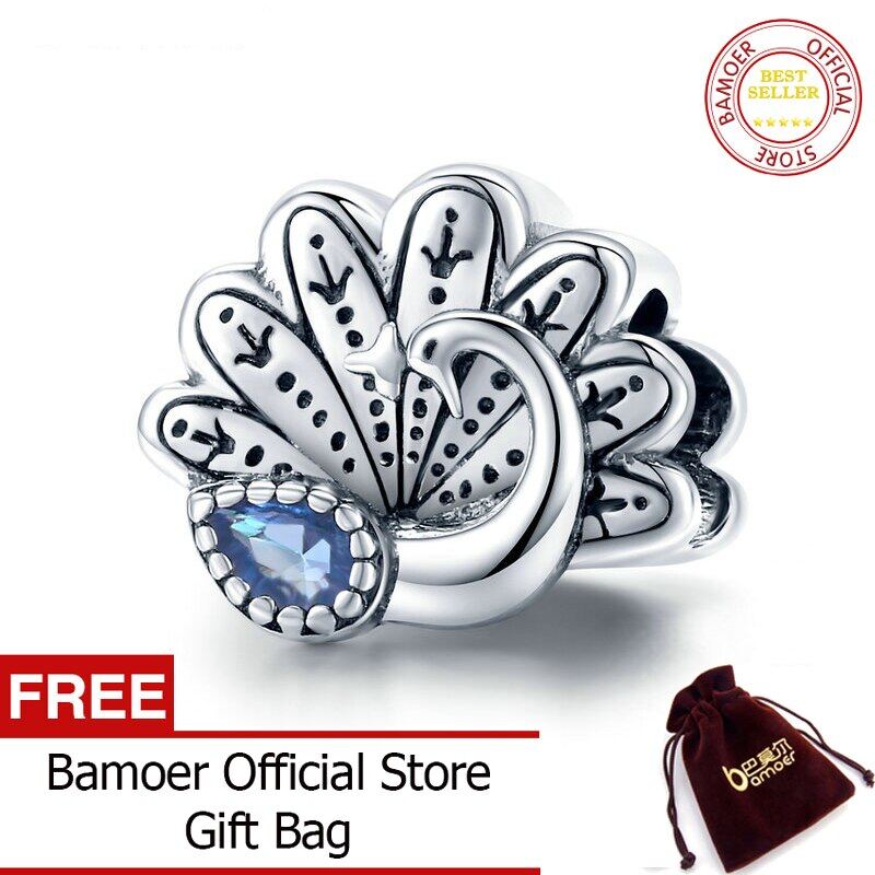 BAMOER Enamel Retro Series Charm fit Original Bracelets & Bangle 925 Sterling Silver Fine Jewelry SCC1558