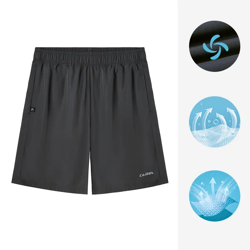 Camel quần short nam thoáng khí quần short cơ bản nhanh khô