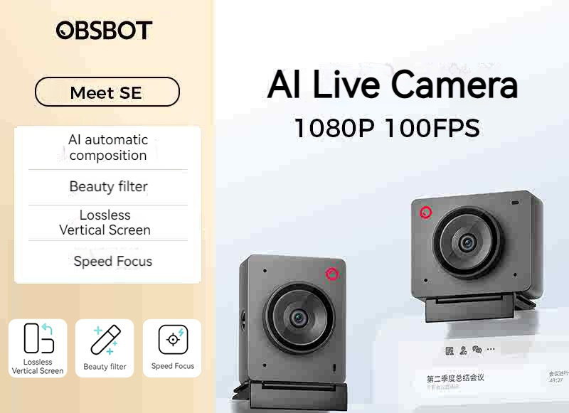 OBSBOT Meet SE Meet 2 1080P100FPS Custom Webcam AI Framing