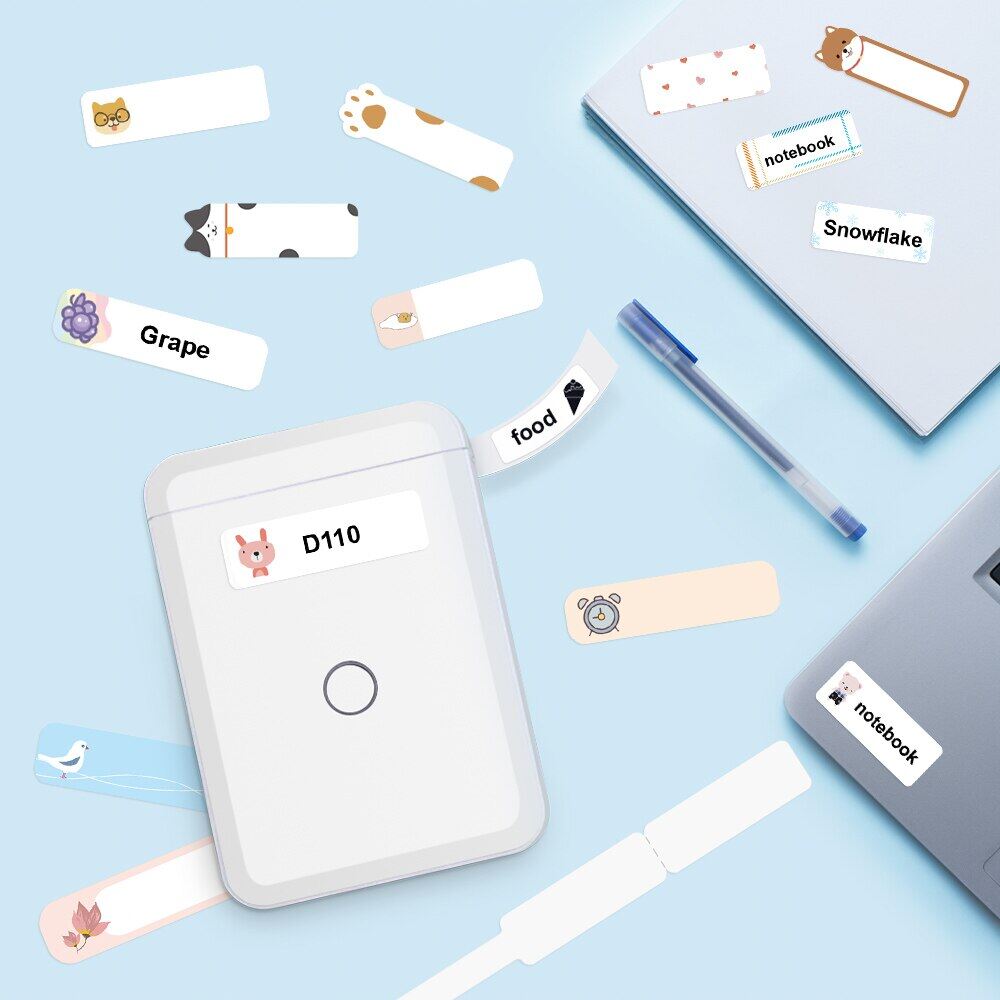 Niimbot Máy In Nhãn D110 Máy In Nhãn Nhiệt Nhỏ Gọn Máy In Nhãn Dán Bluetooth Không Dây Nhãn Dán Ngày/Tên D11 Tự Làm