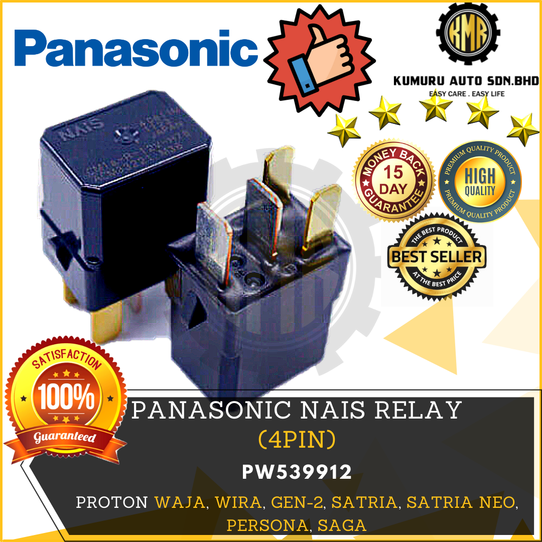 ORIGINAL PANASONIC NAIS POWER / AIRCOND / LAMP RELAY PROTON WIRA WAJA GEN2 PERSONA SATRIA SAGA