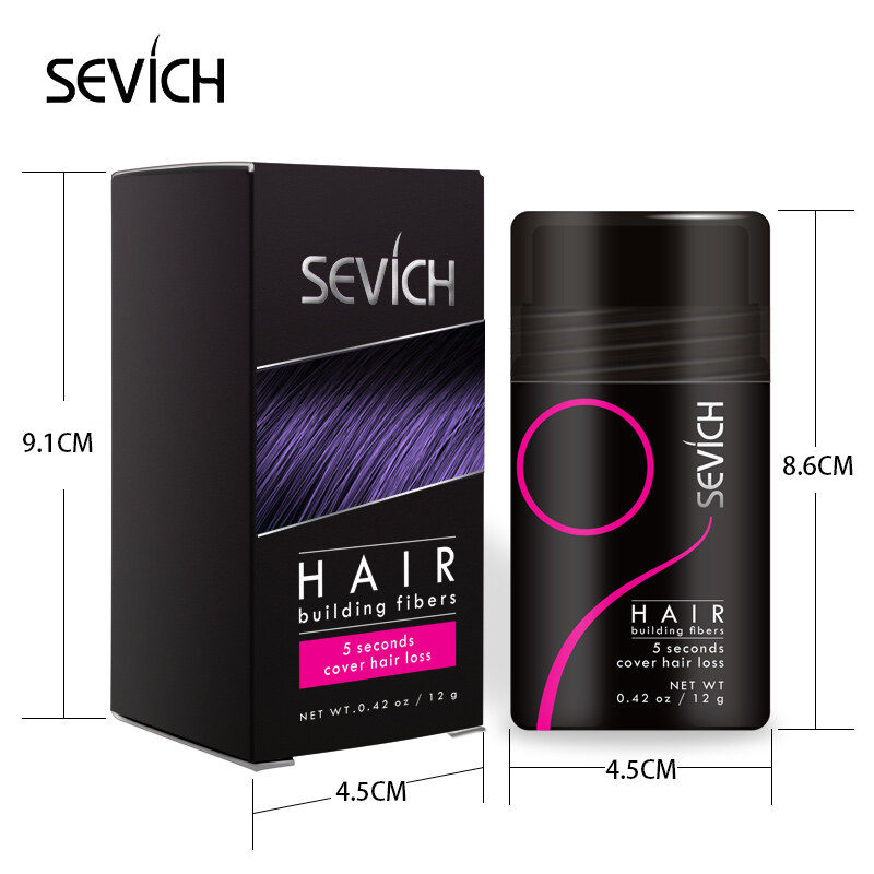 SEVICH Hair Building Fiber 12g Black Hair Fiber