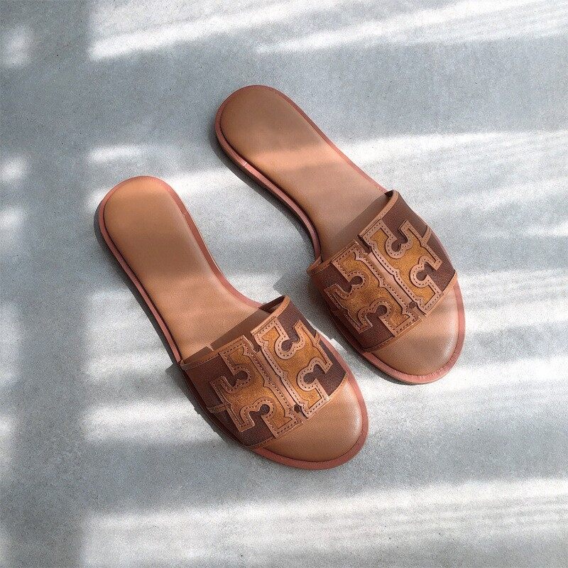 Tory Burch Korean style flat sandals-Intl
