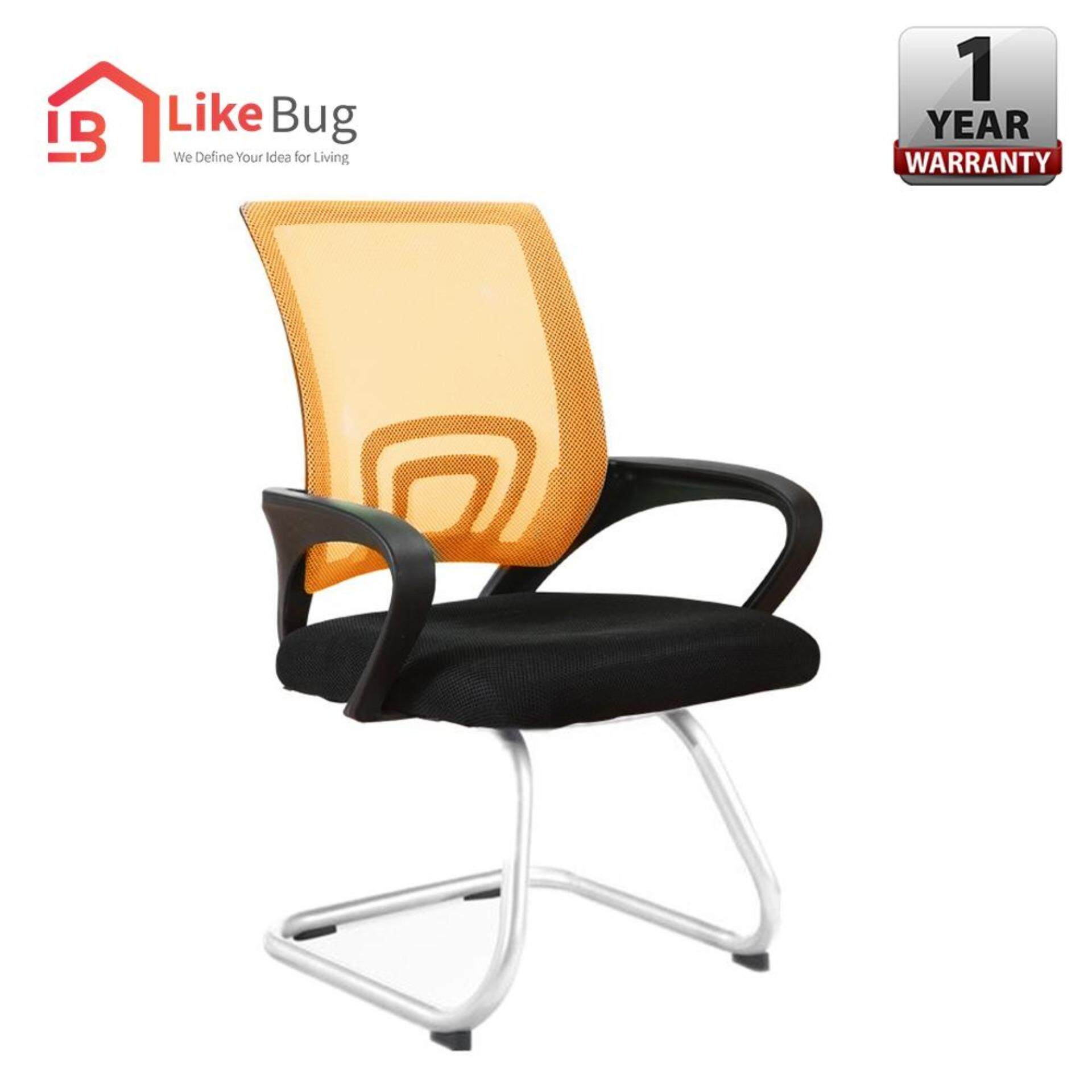 Like Bug Comfy Swivel Mid Back Office Chair Without Wheels