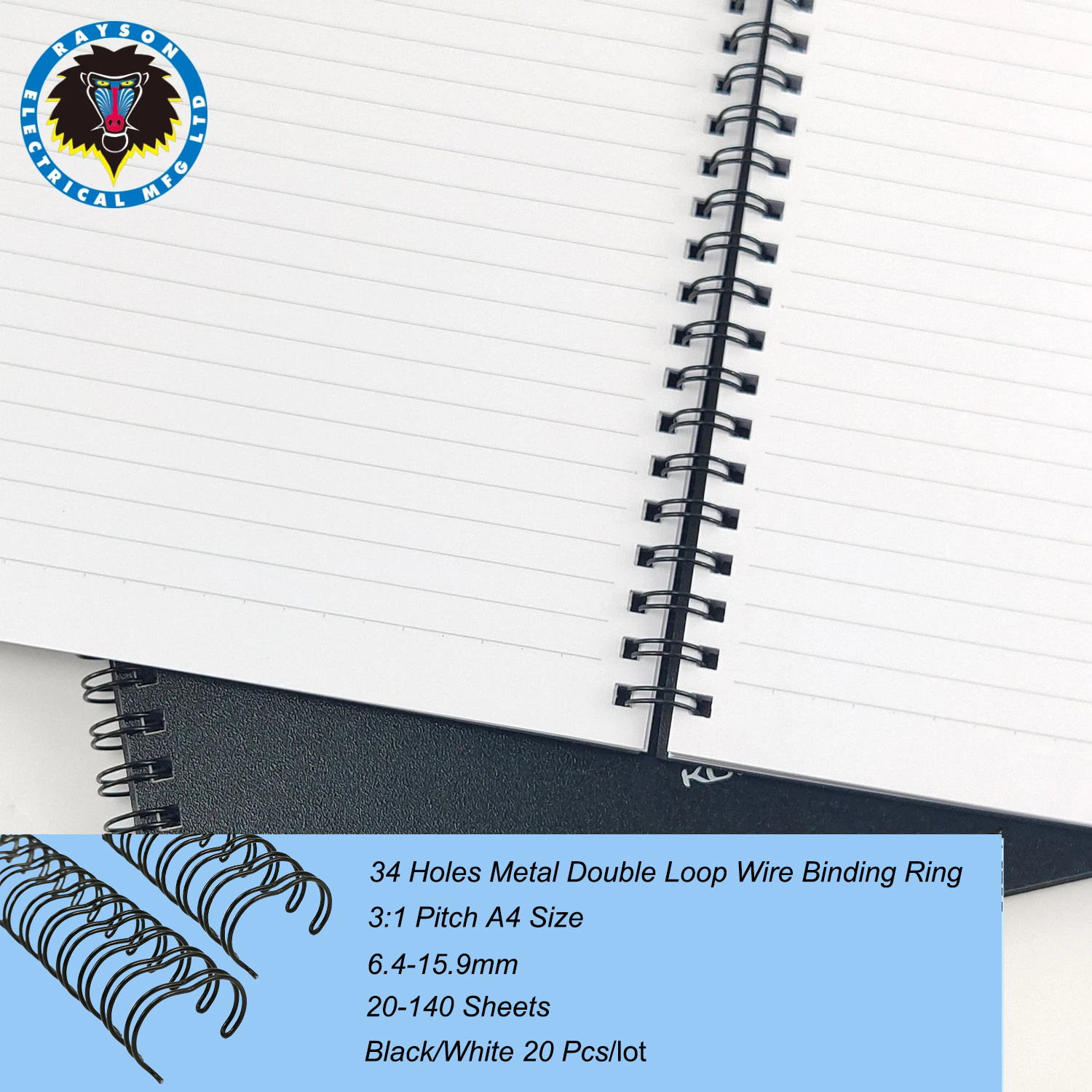 Carl TW-62 Double Loop Ring Binding Covers - Clear PET Sheets, Pack Of 10 For A4 Documents - View #3