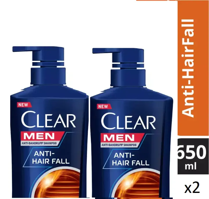 Clear Men Anti Hair Fall Anti Dandruff Shampoo 650 Ml X 2 Lazada