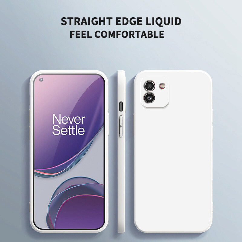 YBD case For Samsung Galaxy A03 Accurate camera hole protection Casing ,Thin Soft Liquid Silicone Cover Candy Color Cases with free phone Lanyard