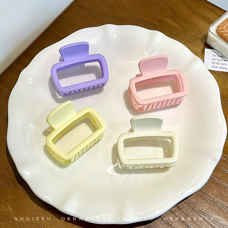 Cream Square Hair Clip for Women