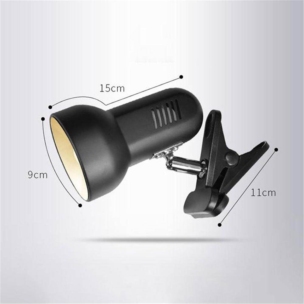 {hot} Black White E27 Desk Lamp for Dorm Room Clip DIY Table Lamp Holder Replaceable Light Source led Table Lamp Clip lamp for Reading