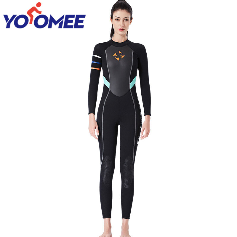 Yoomee 3mm Neoprene Wetsuit Long Sleeve Diving Suit Women Full Body Wet Suit for Cold Water Surf