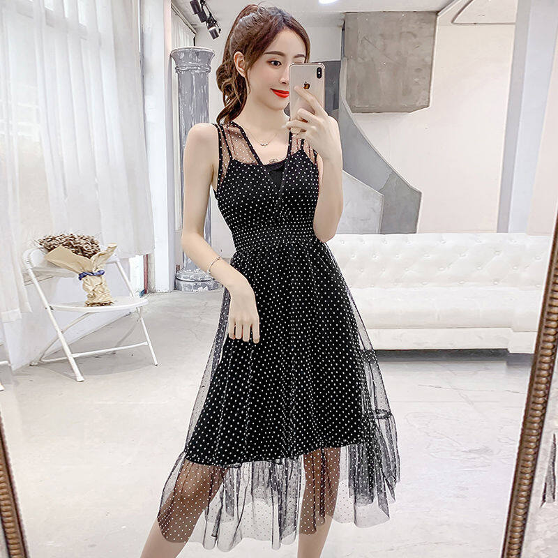 two piece little black dress