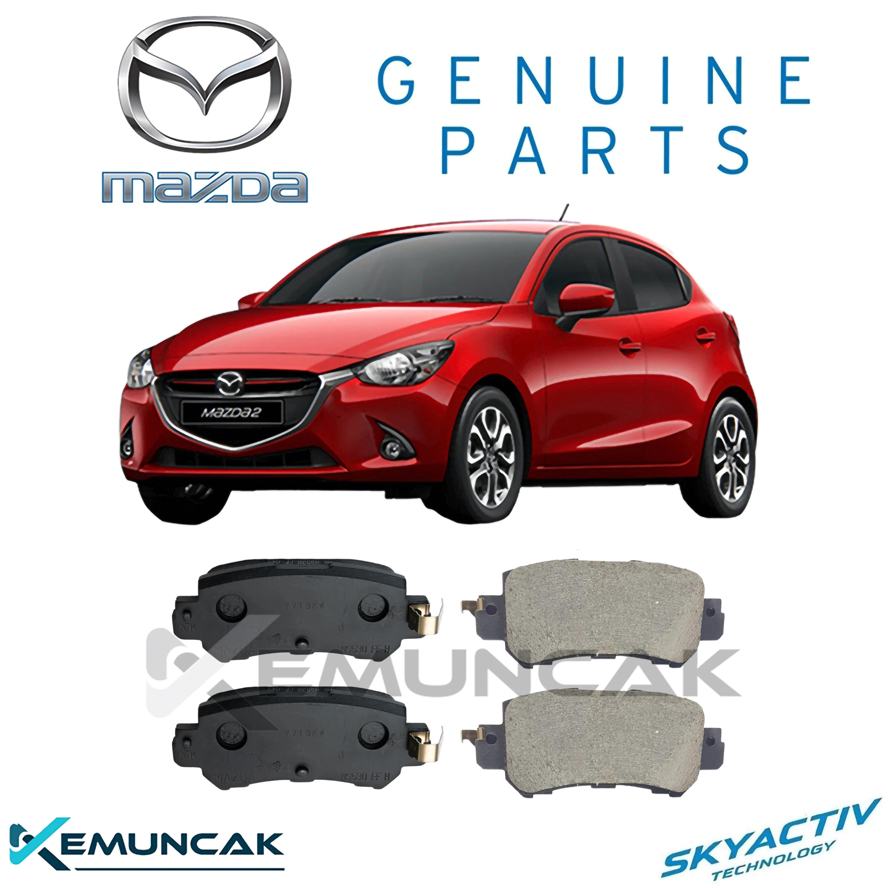 Genuine MAZDA 2 Brake Pad Rear SKYACTIV set | Lazada