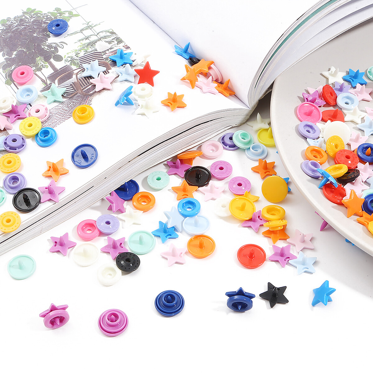 50pcs Multi Shape Plastic Cartoon Clothing Sewing Buttons Garment DIY  Accessories