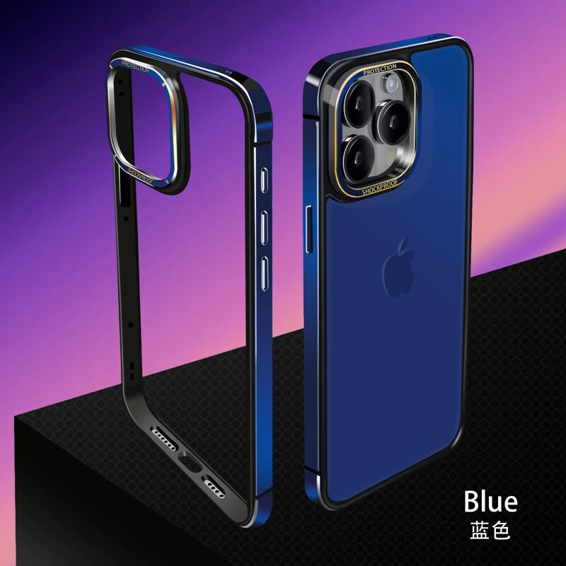 Metal frame protective case for iphone 15 pro max 15 plus tpu silicone edge bumper shell for iphone 15 pro 14 pro 14 pro max phone case cover