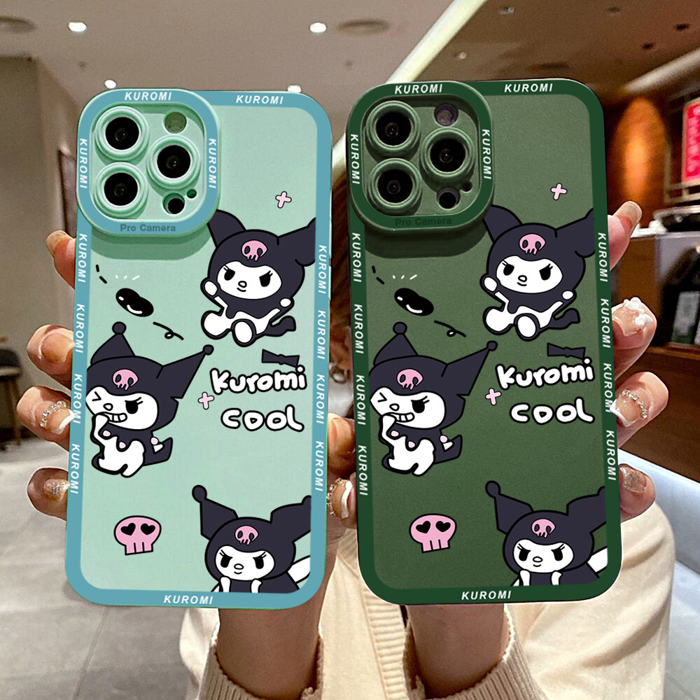 Jizetin Phone Case Casing For Redmi Note 11 Note 11 Pro Note 11 Pro 5G Note 11S Note 10 Note 10 5G Note 10 Pro Note 10S Case Girl Lovely Cartoon Kuromi Phone Case Soft Rubber Cellphone Casing New Full Cover Camera Protection Shockproof Case