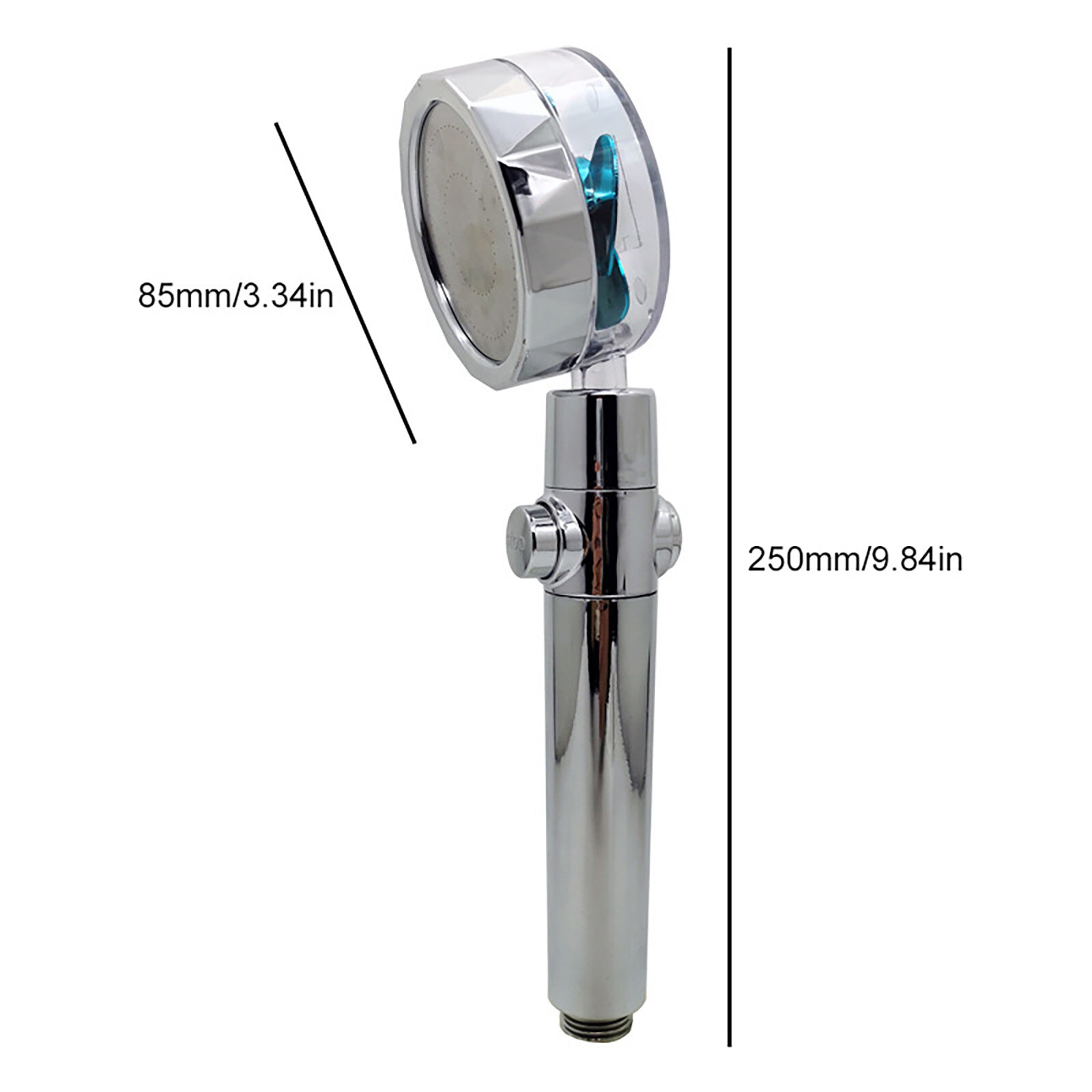 Multi-color Propeller Handheld Shower Head Nozzle High Pressure Adjustment
