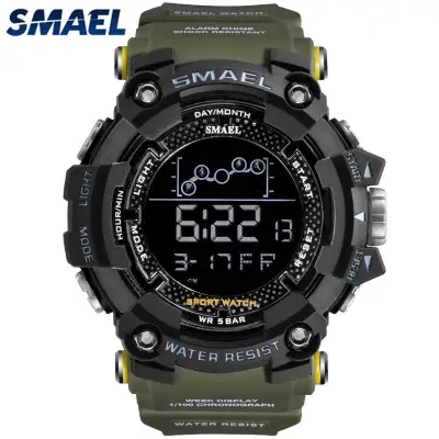 SMAEL Waterproof Sports Casual Mens Watches Top Brand Luxury Fashion LED Digital Electronic Military Chronograph Watch