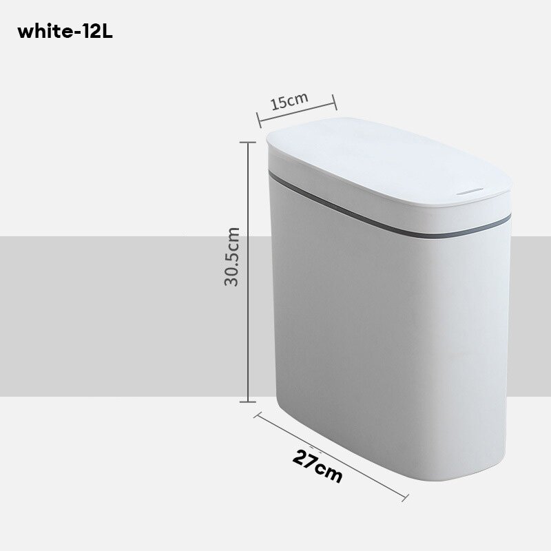 XiaoZhubangchu Creative smart trash can home office contact-free automatic induction gap trash can