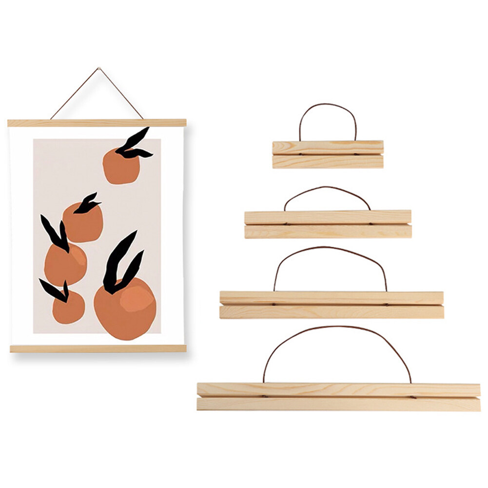 BC Poster Hanger Frame Pine Wood Hanger Frame Natural Painting