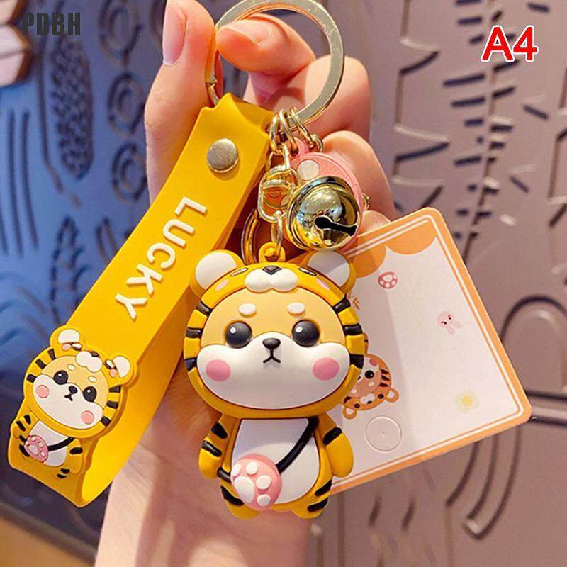 Cartoon Genuine Strawberry Shiba Inu Keychain Good Friend Gift Cute Bag
