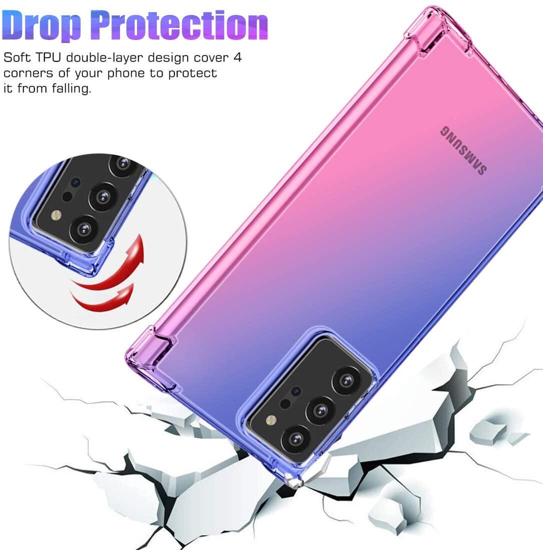 Ốp lưng cho Samsung Galaxy Note 20 Ultra/Note 20/Note 10 Plus/Note 10/Note 9/Note 8 | Ốp TPU 4 bảo vệ góc chống sốc | Ốp TPU màu gradient