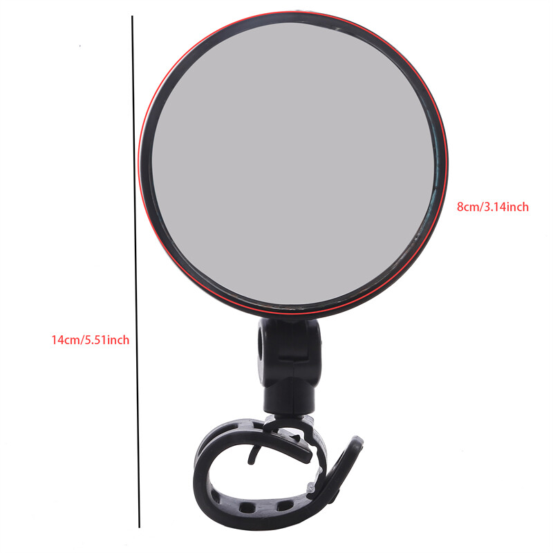 1pc Universal Bicycle Rearview Mirror Rotatable and Adjustable Rearview Mirror Suitable for Road and Mountain Bikes Wide-angle Bicycle Accessories