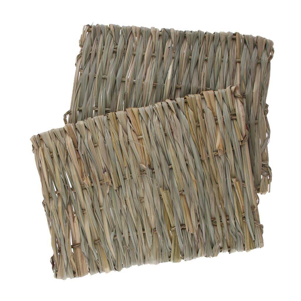Small Animal Cages Hutches Enclosures 4x Natural Straw Mats For