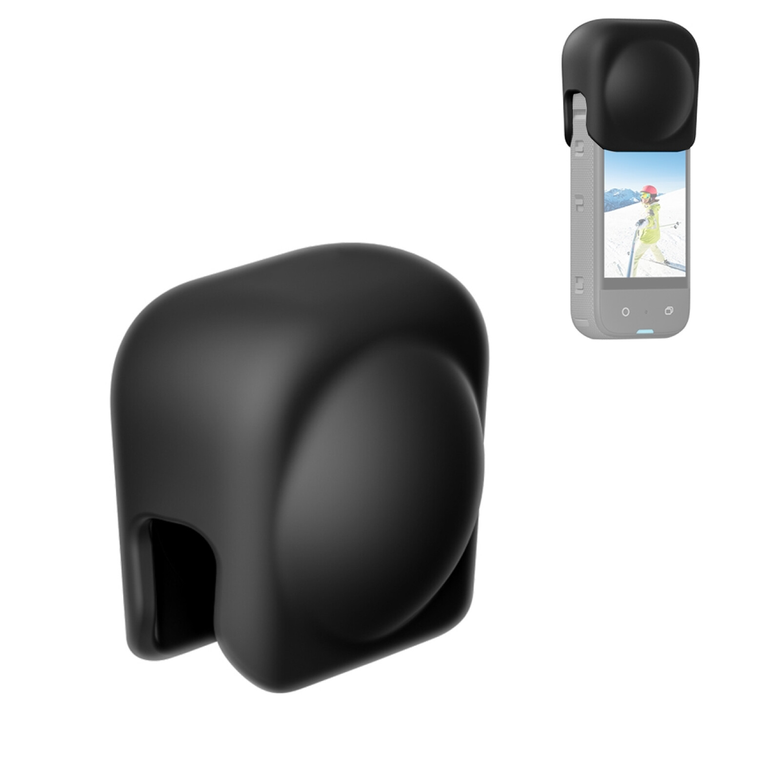 Vieline-Panorama Camera Lens Cap Soft Silicone Lens Protective Cover Compatible with Insta360 One X3 Camera Accessory