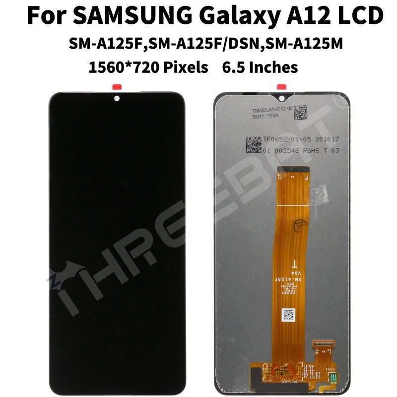New Original Display For Galaxy A12 A125F A125F/DS display LCD touch screen digitizer Assembly replacement Repair Parts